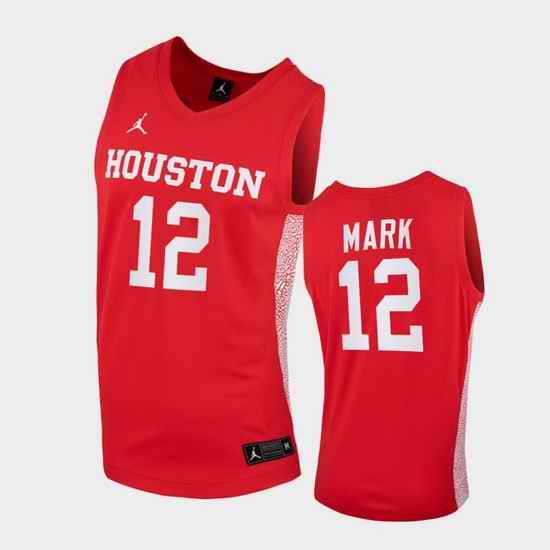 Men Houston Cougars Tramon Mark Replica Red College Basketball Jersey